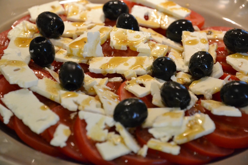 Ensalada tomate y feta