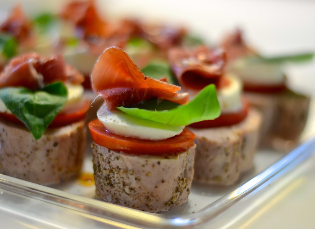 Solomillo de cerdo caprese