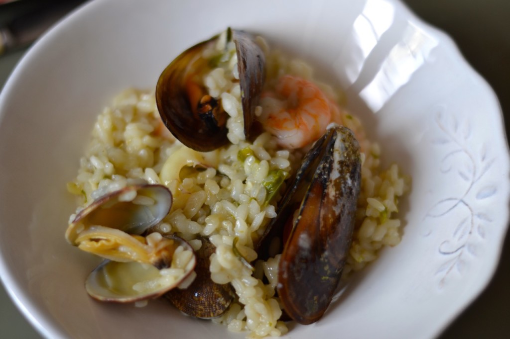 Arroz meloso con pescado