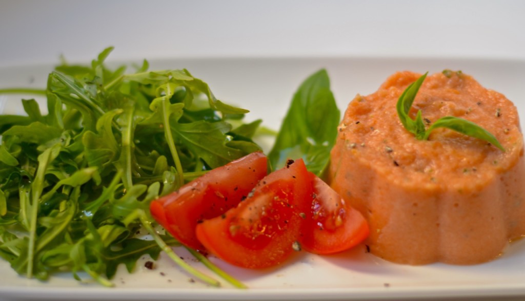 Bavarois de tomate y ricotta