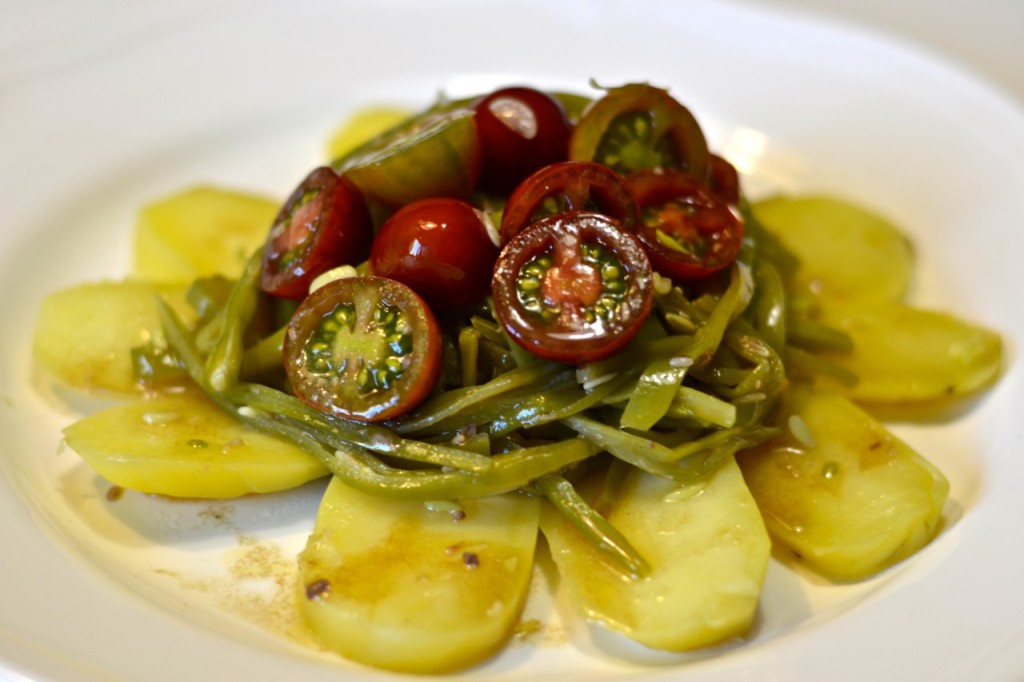 Ensalada de judías verdes y anchoa