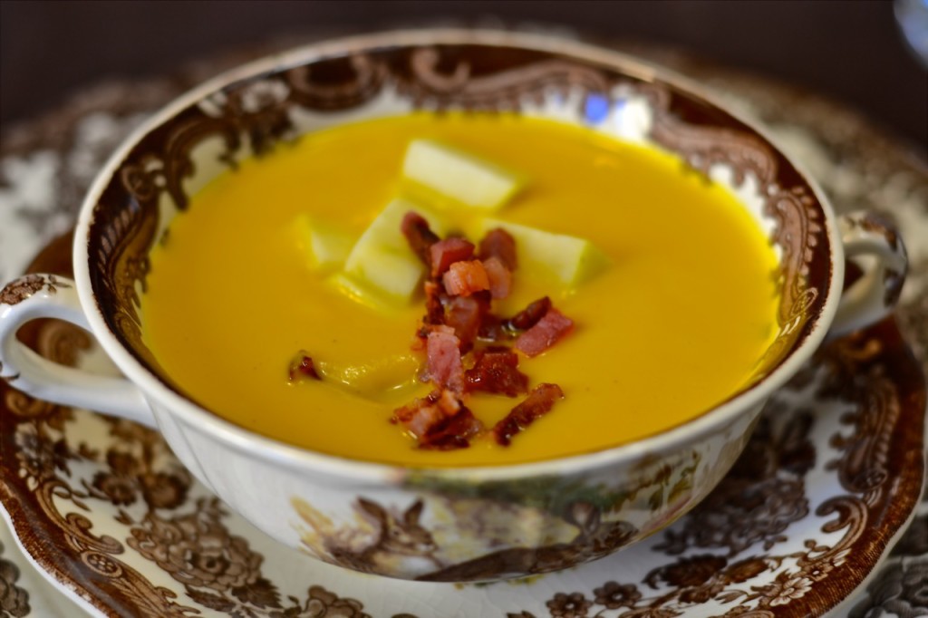 Crema de calabaza y manzana