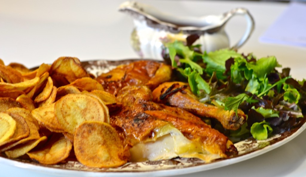 Pollo asado a la naranja