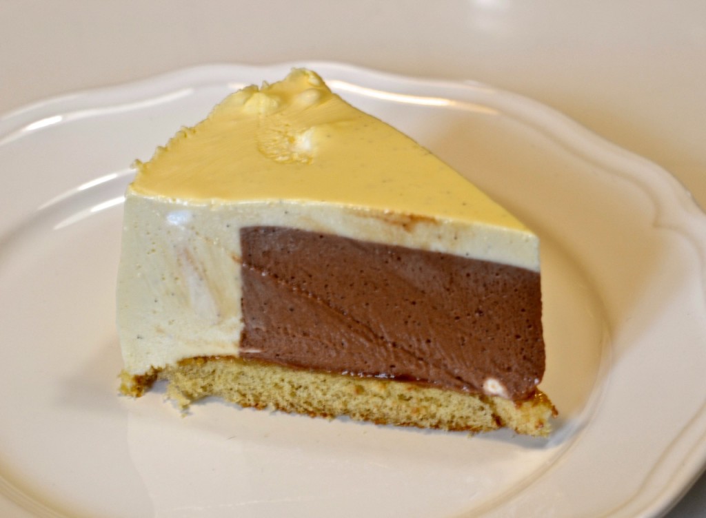 Bavarois de vainilla y chocolate