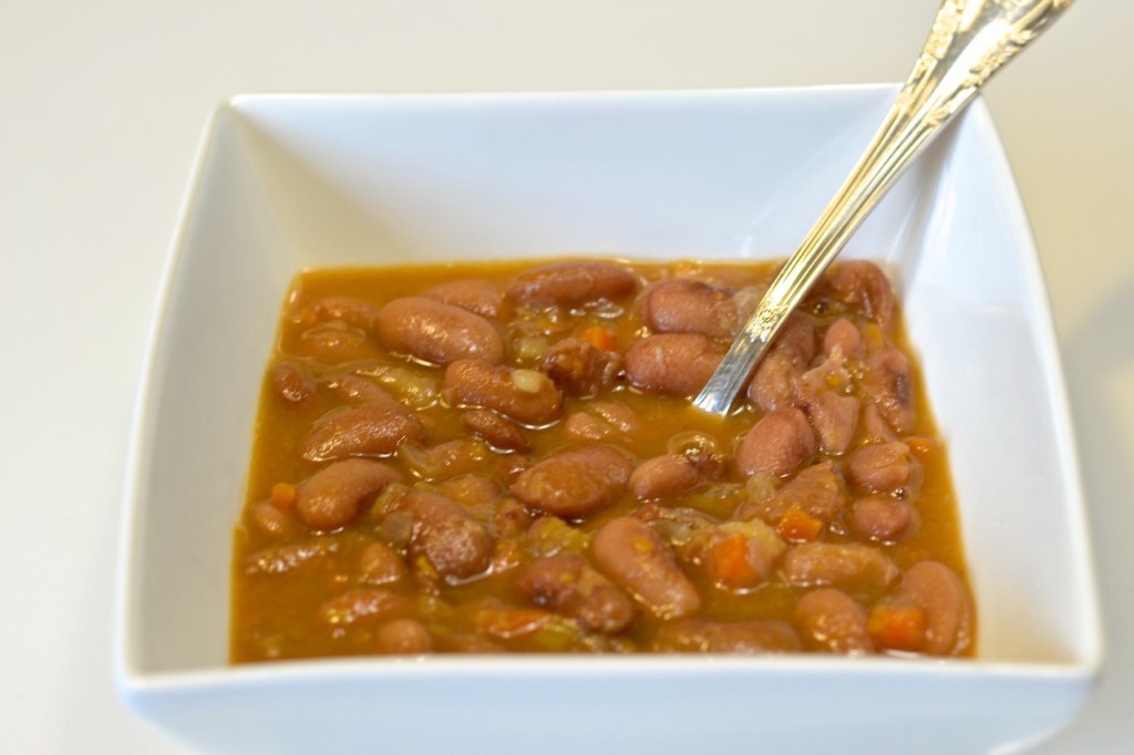 Alubias canela con verduras